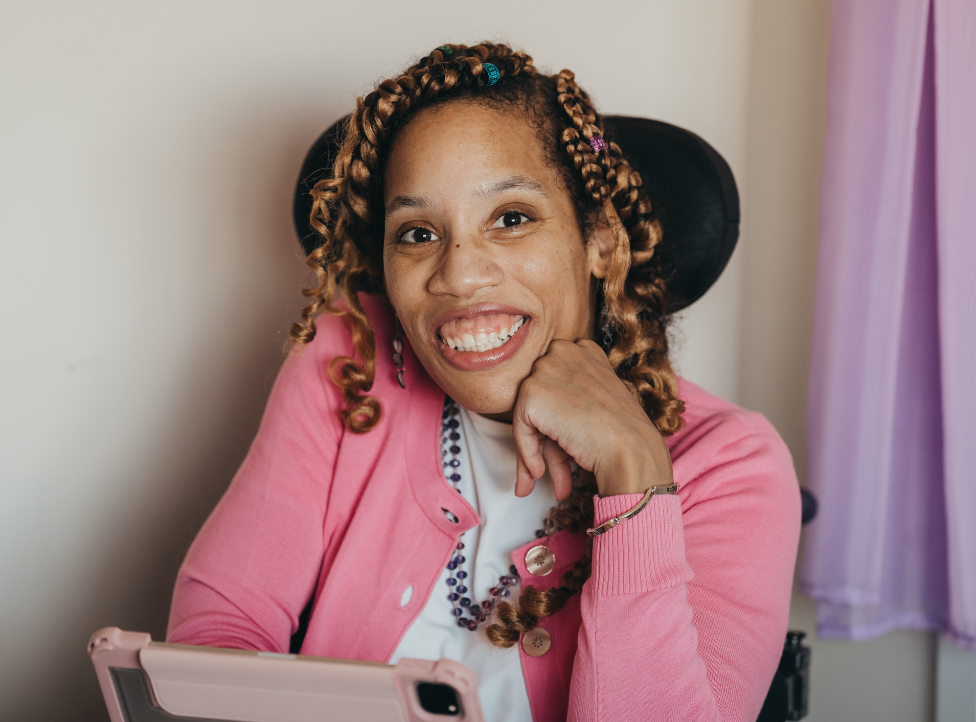 Photo of Allison V. Thompkins in her home office.